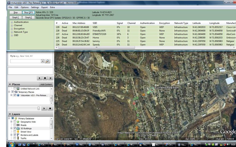 Google Earth Wireless Tracking